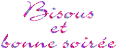 Gif animé bisou et bonne soirée